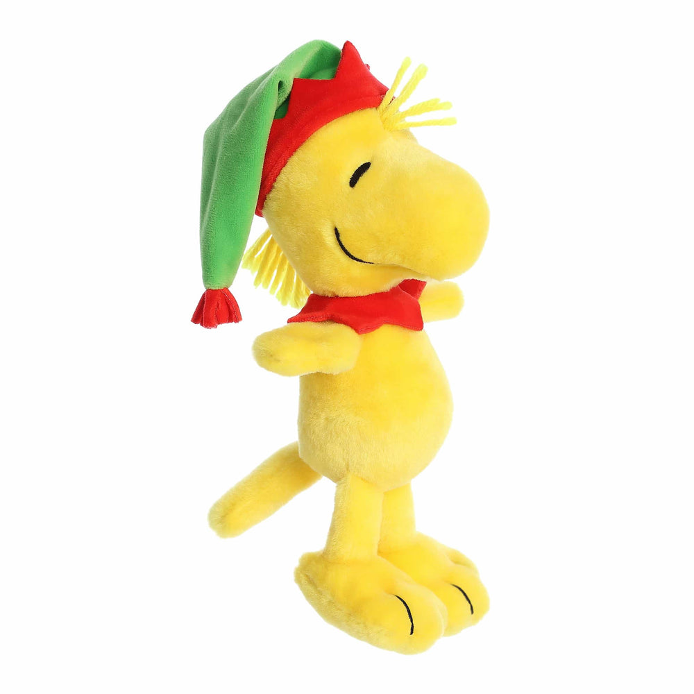 Aurora Woodstock stuffed animal in festive yellow is cuddly and ideal for holiday decor