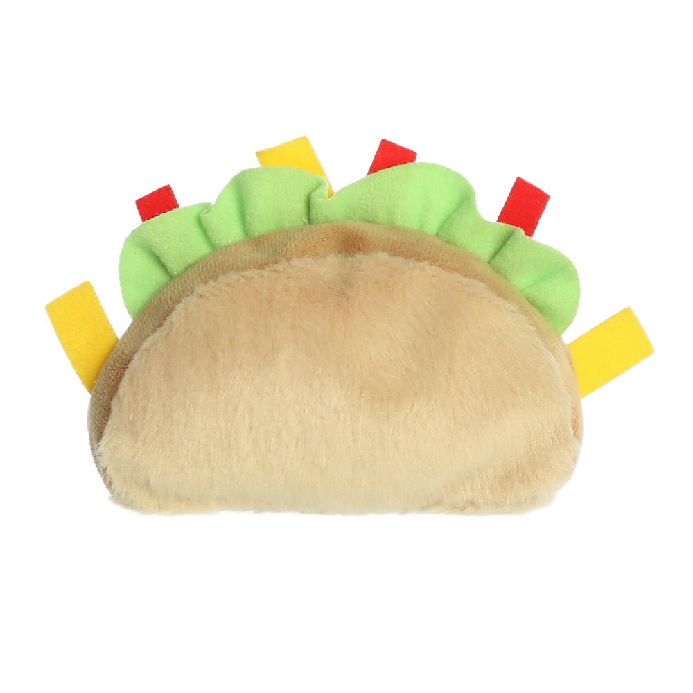 Aurora Fiesta Taco plush fits in hand for on-the-go cuddling