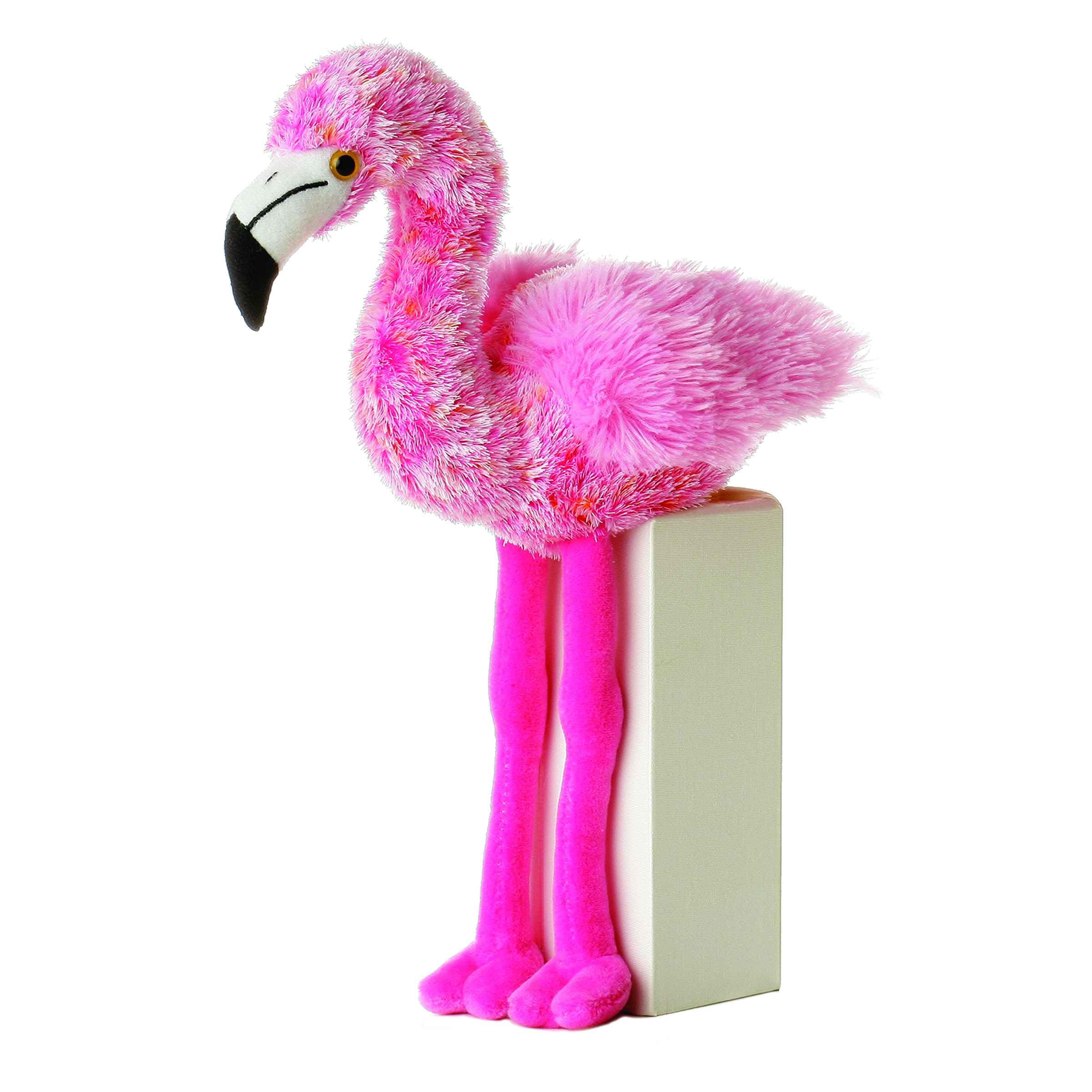 Aurora Flavia mini flamingo plush 8in, perfect cuddle buddy for kids and families.