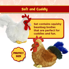Aurora Floppy beanbag chicken close-up, squishy texture for comforting hugs.
