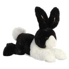Aurora Flopsie Dutch Rabbit Black full body plush for cozy cuddles
