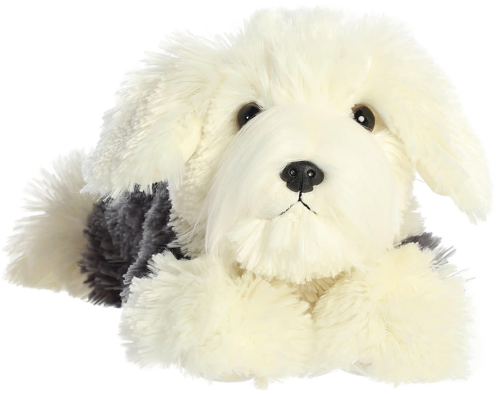 Aurora Flopsie Edwin dog side view, floppy pose ideal for bedtime companionship.