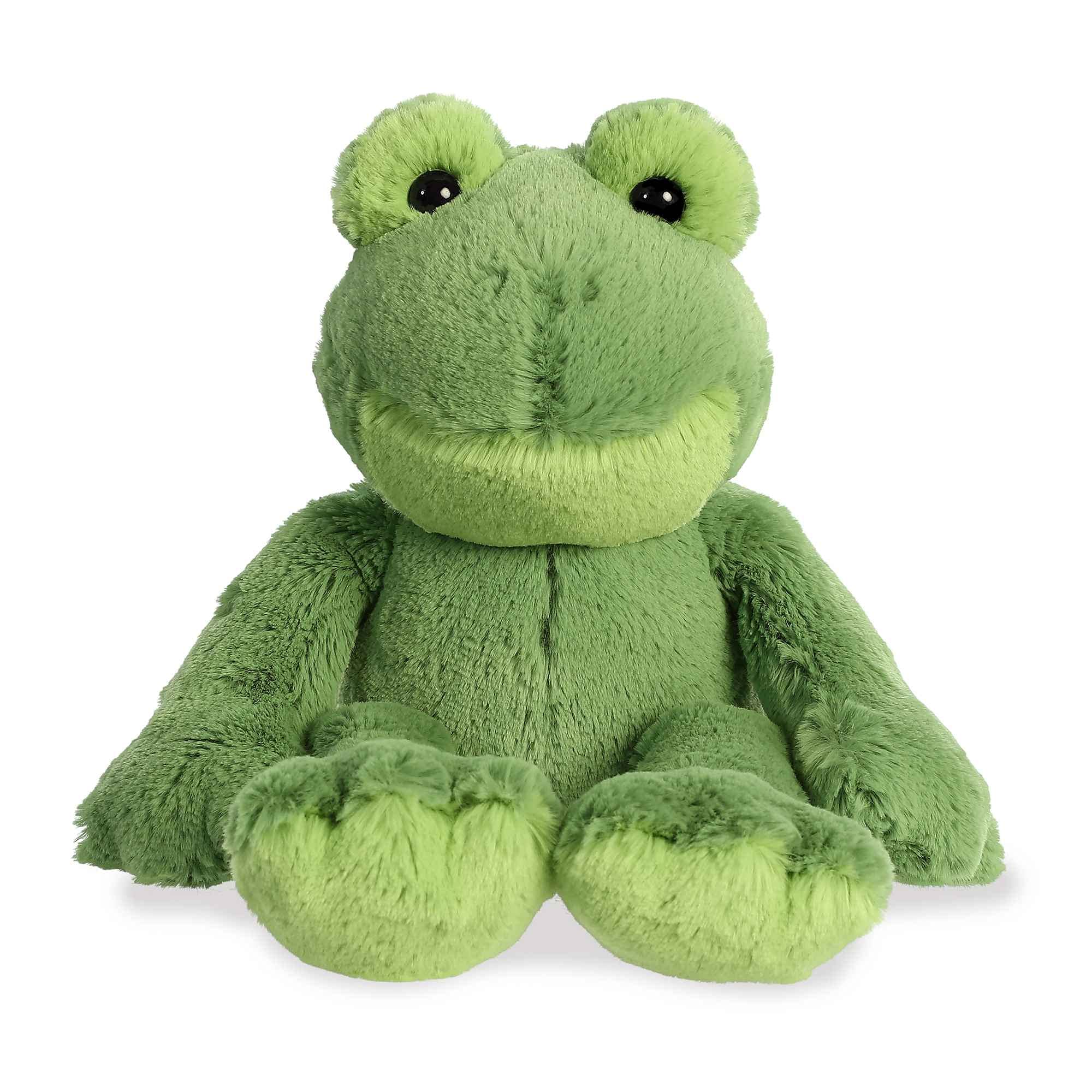 Aurora Fernando Frog Flopsie sitting plush for cuddles and imaginative play.