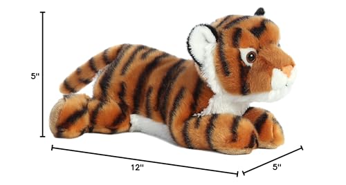 Aurora Indira tiger plush; durable materials for long-lasting play and companionship.