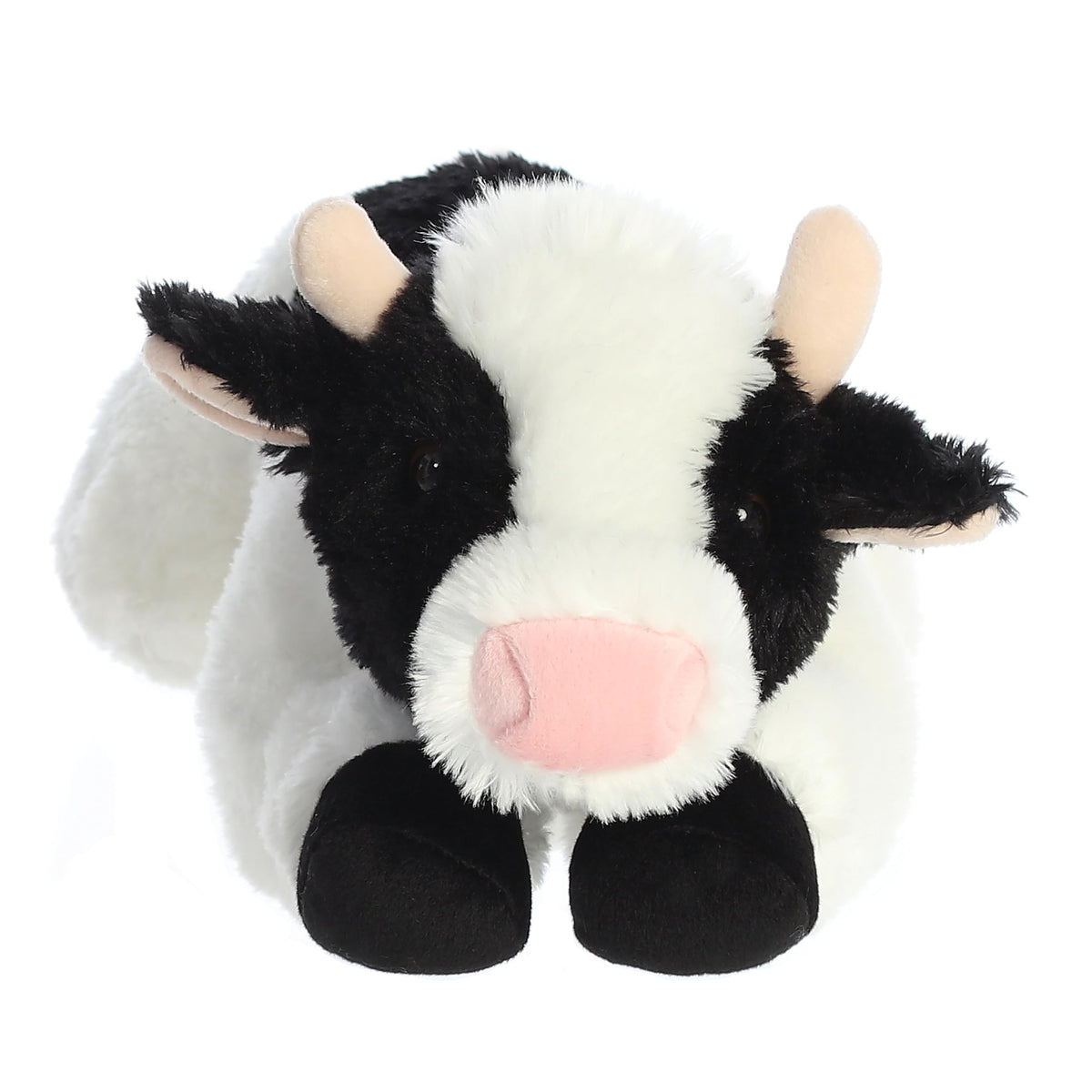 Aurora May Bell cow face plush, soft and inviting for imaginative play.