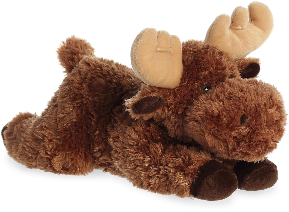 Aurora Flopsie Moose 12-inch plush with soft fur for cozy cuddling