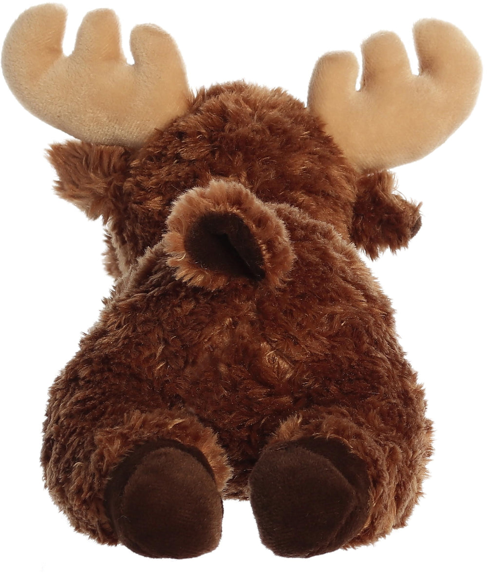 Aurora brown-toned moose plush in a soft, timeless woodland design