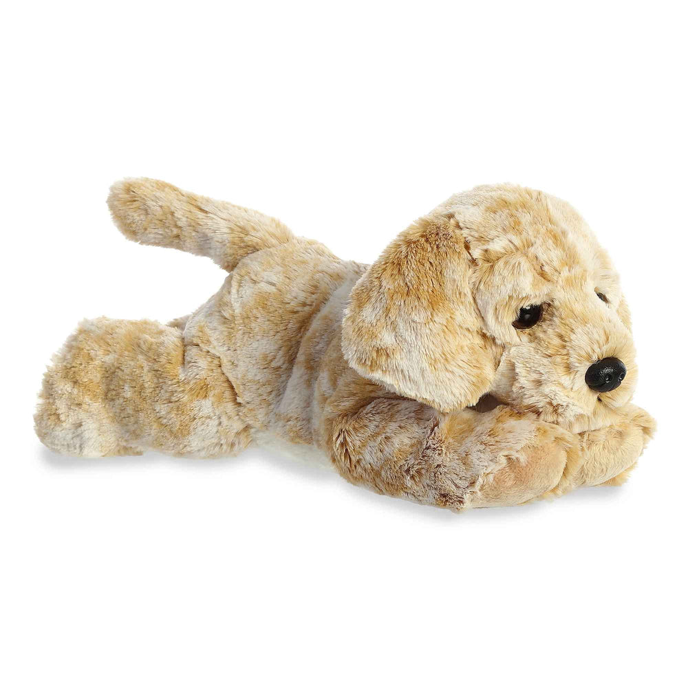 Aurora Flopsie Rusty Retriever 11-inch plush close-up for cuddling and imaginative play