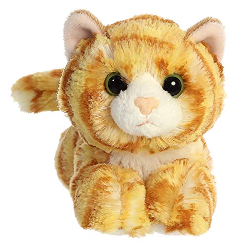 Close-up of Aurora Ginger Cat plush fur and soft texture for comforting hugs.