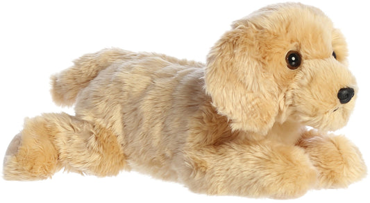 Aurora Goldie 12in flopsie plush in floppy pose, ideal for imaginative play