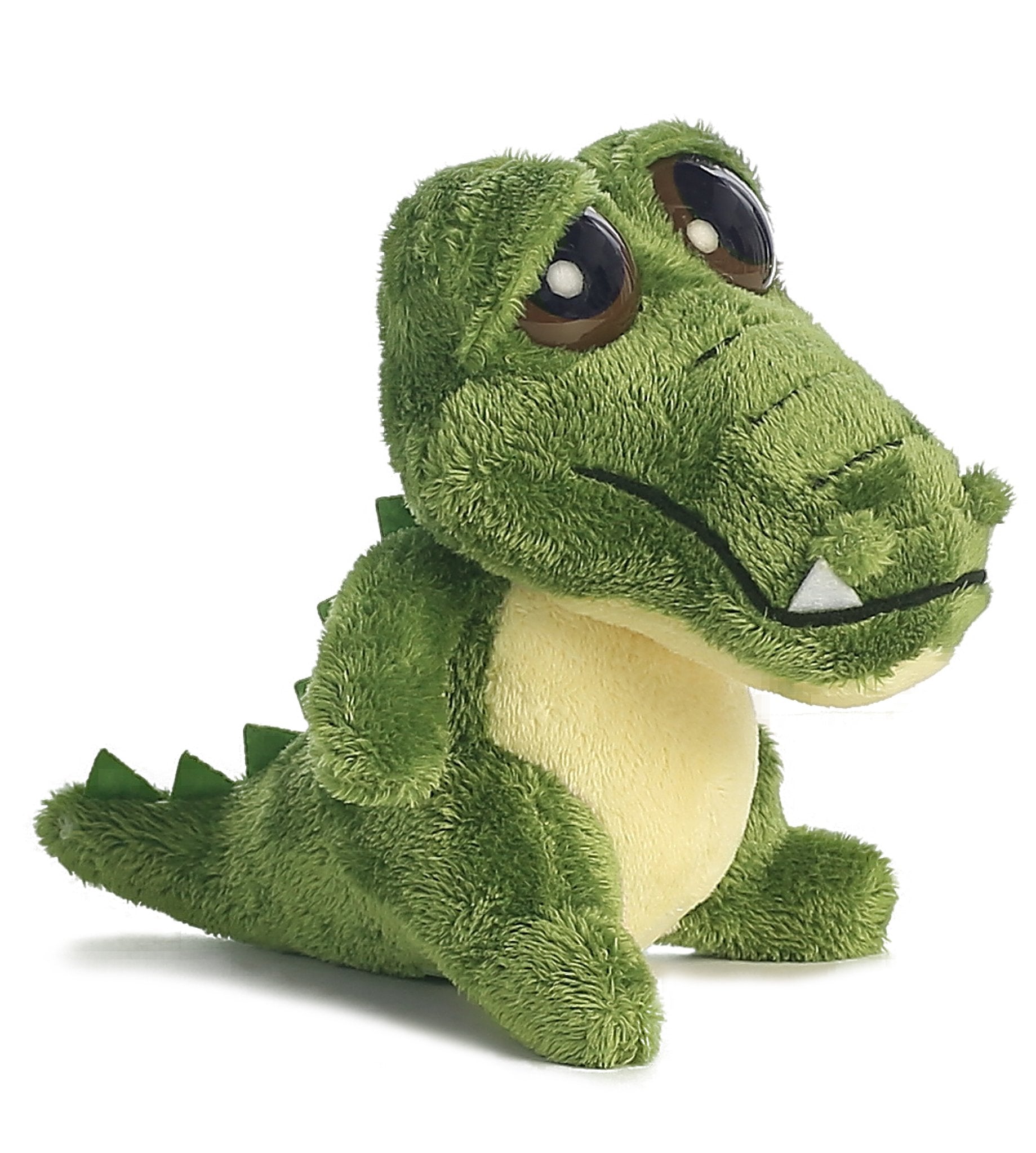 Aurora green gator with bubble sound offers interactive play and comfort.
