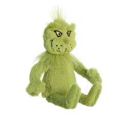Aurora Grinch plush front view showing soft, huggable green fabric for imaginative play.