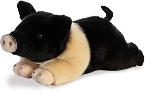 Aurora Hampshire Pig Miyoni plush in a cozy display setting for bedrooms or classrooms.