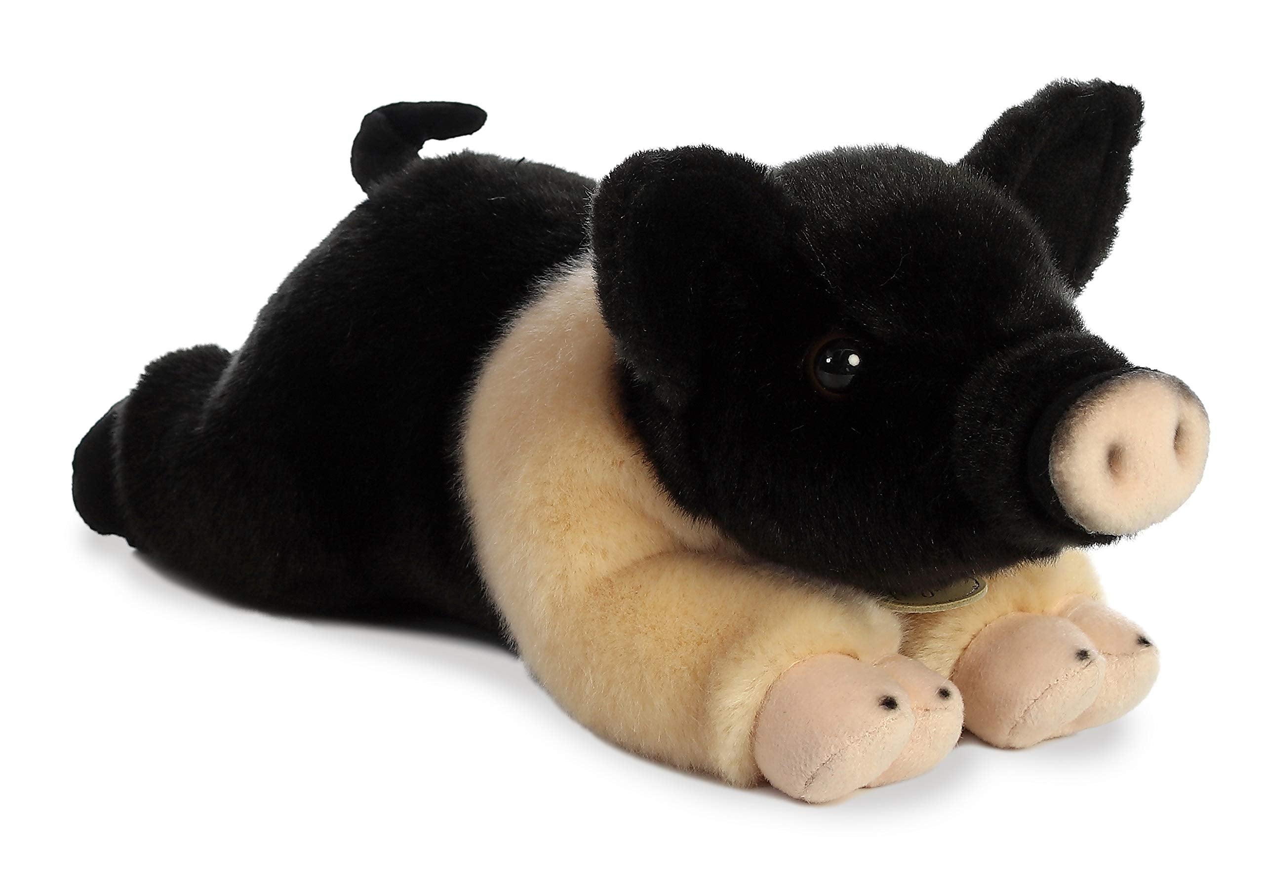 Aurora Hampshire Pig Miyoni plush face close-up showing lifelike details and soft textures.