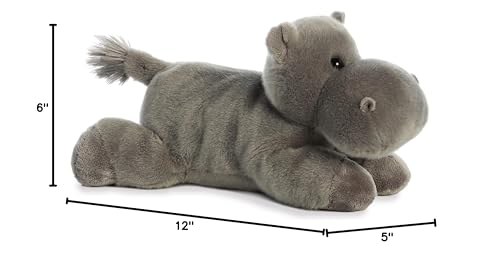 Aurora Howie Hippo fabric close-up reveals soft plush material for gentle cuddling