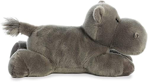Aurora Howie Hippo side view highlights its soft gray coat for cozy hugs