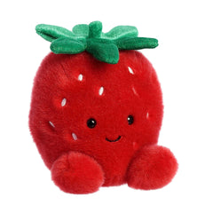 Aurora Juicy Strawberry Palm Pals close-up shows embroidered seeds and leaf top