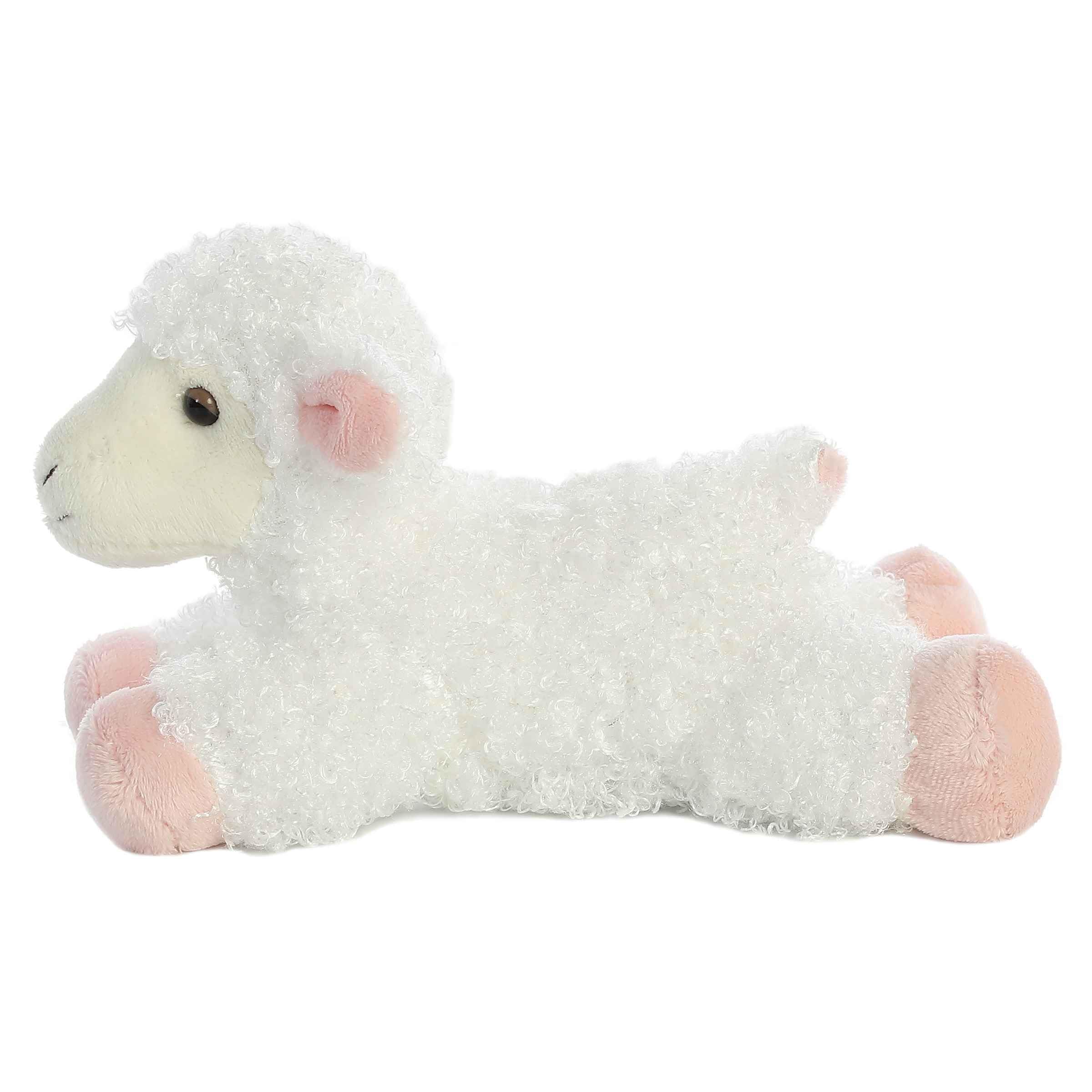 Aurora Lana lamb plush with soft fleece material for cloud-like softness.