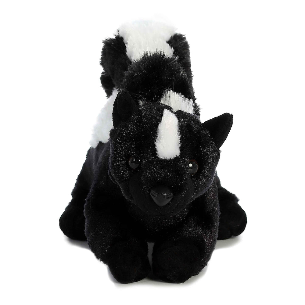 Aurora Lil' Sachet skunk plush fluffy tail highlights cuddle-friendly design for kids.