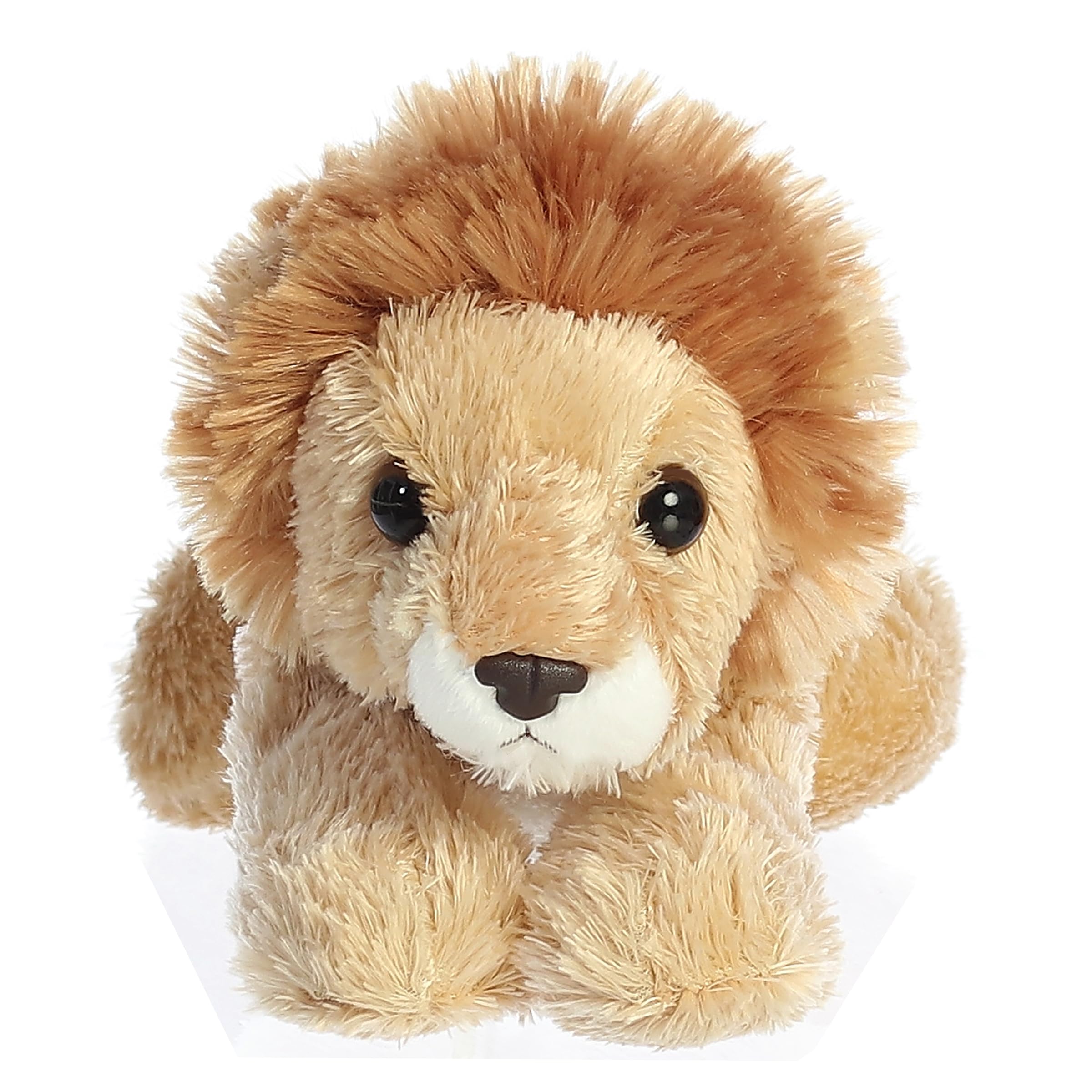 Aurora Lionel mini Flopsie soft golden fur ideal for comforting hugs.