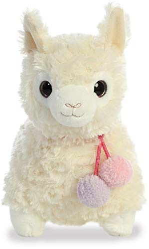 Aurora Llama Drama Coconut 11in close-up reveals textured plush surface