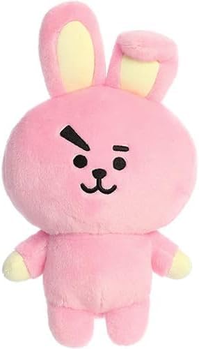 Aurora Lovable BT21 Cooky stuffed animal in pink, ideal for cuddling and display.