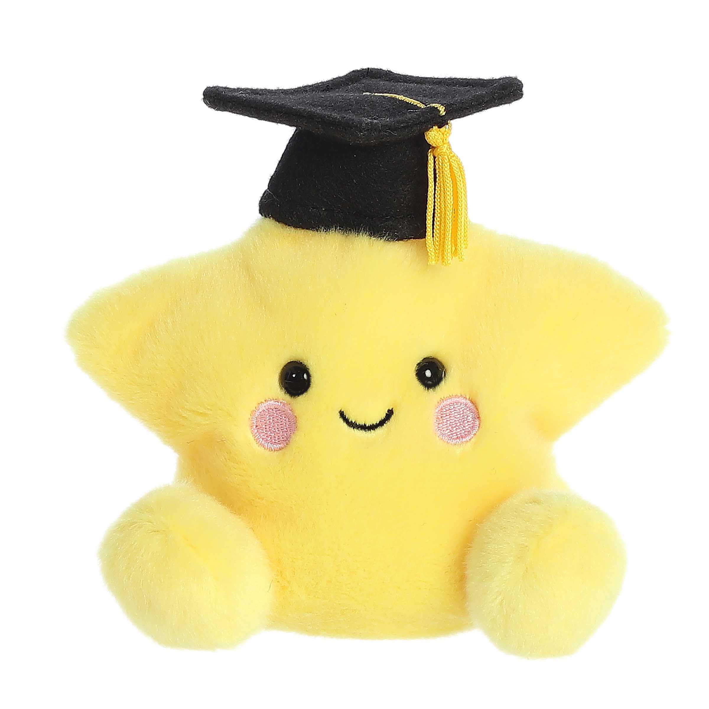 Aurora Magna Graduation Star palm pals yellow face close-up showing soft plush texture