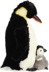 Aurora mama and baby attached plush ready for storytelling and hugs.