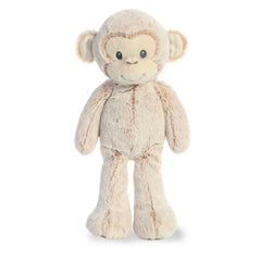 Aurora Marlow Monkey plush with two-tone fabric, ideal for crib-time snuggles.