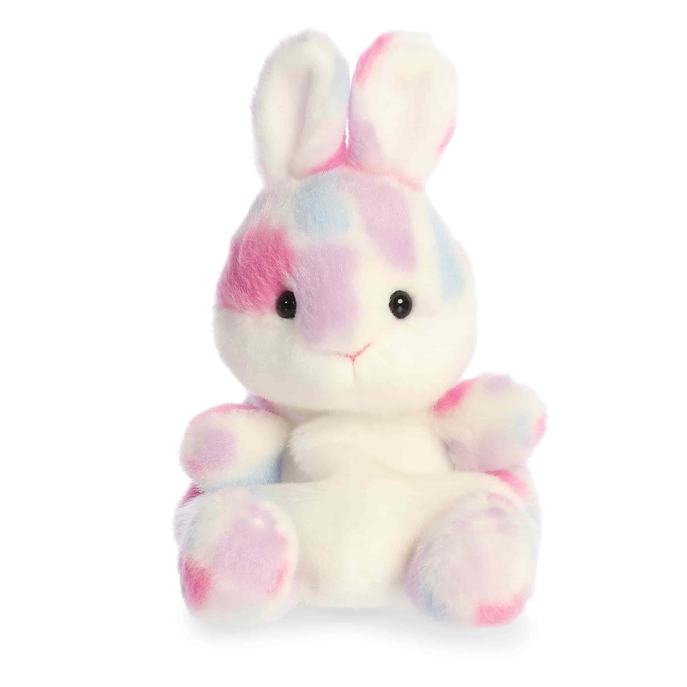 Aurora Marta Mosaic Bunny plush with soft fur, ideal for hugs and bedtime.