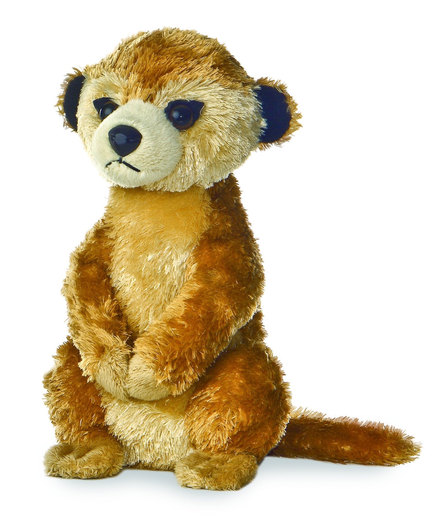 Aurora Meerkat II Mini Flopsie front view, cuddly plush for kids' playtime.