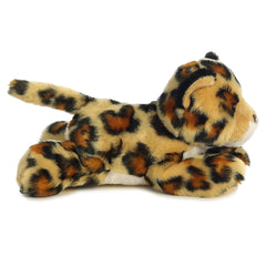 Aurora Mini Flopsie Jaguar plush includes bean pellets for stable resting