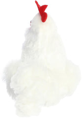Aurora Mini Flopsie Chicken plush in belly-rest pose invites easy, fun play sessions.