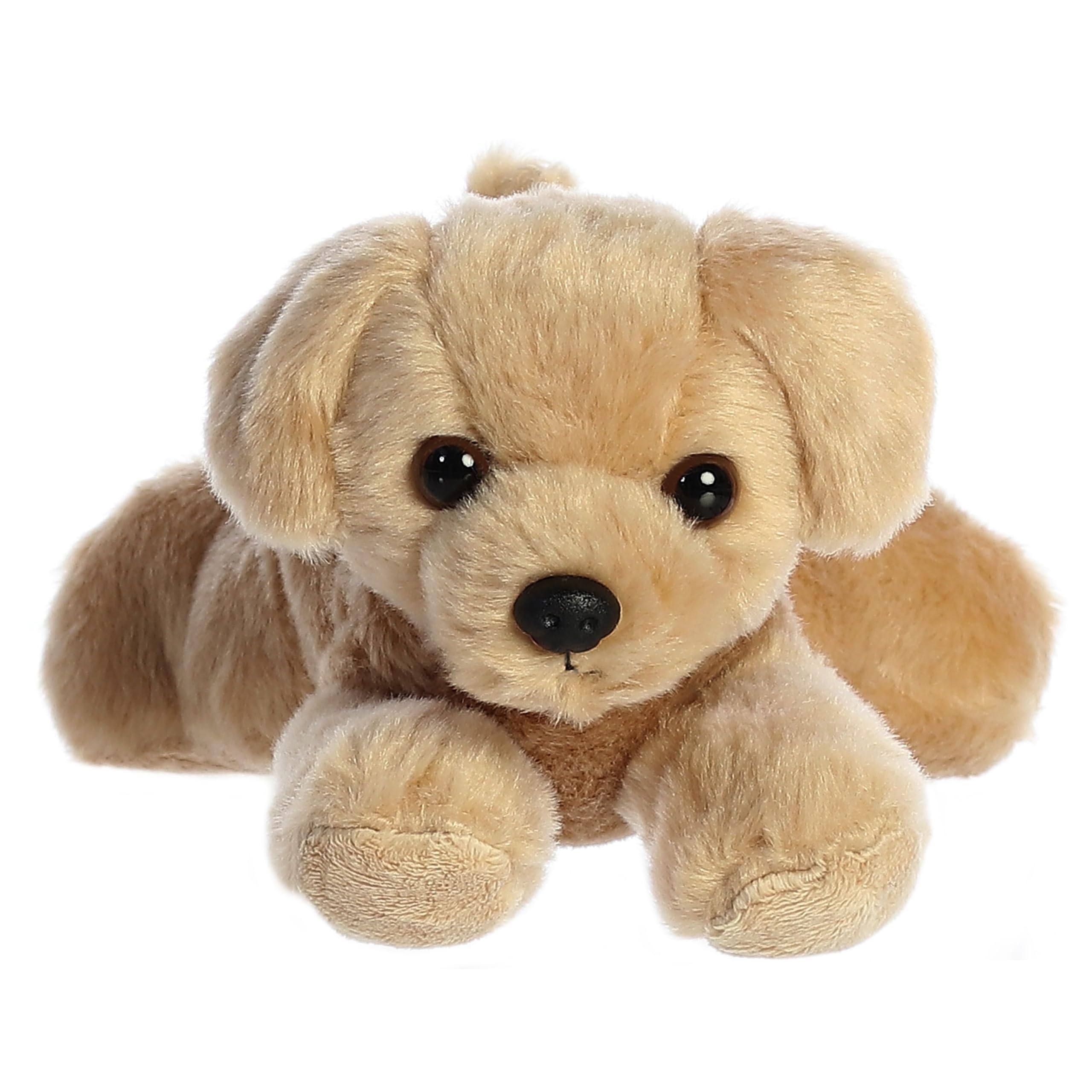 Aurora Mini Flopsie Golden plush eye detail, expressive face inspires storytelling