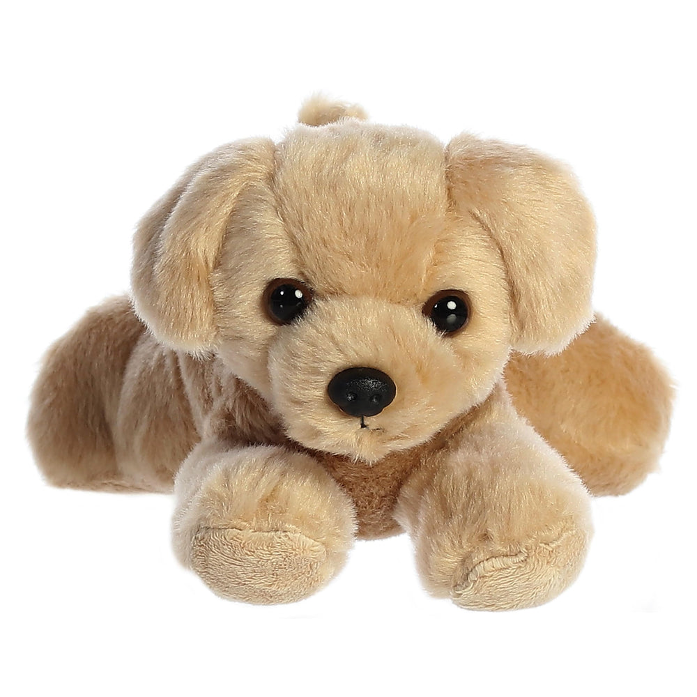 Aurora Mini Flopsie Golden plush eye detail, expressive face inspires storytelling