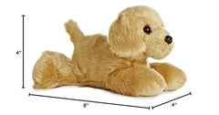 Aurora Mini Flopsie Golden plush full view, 8-inch family-friendly companion