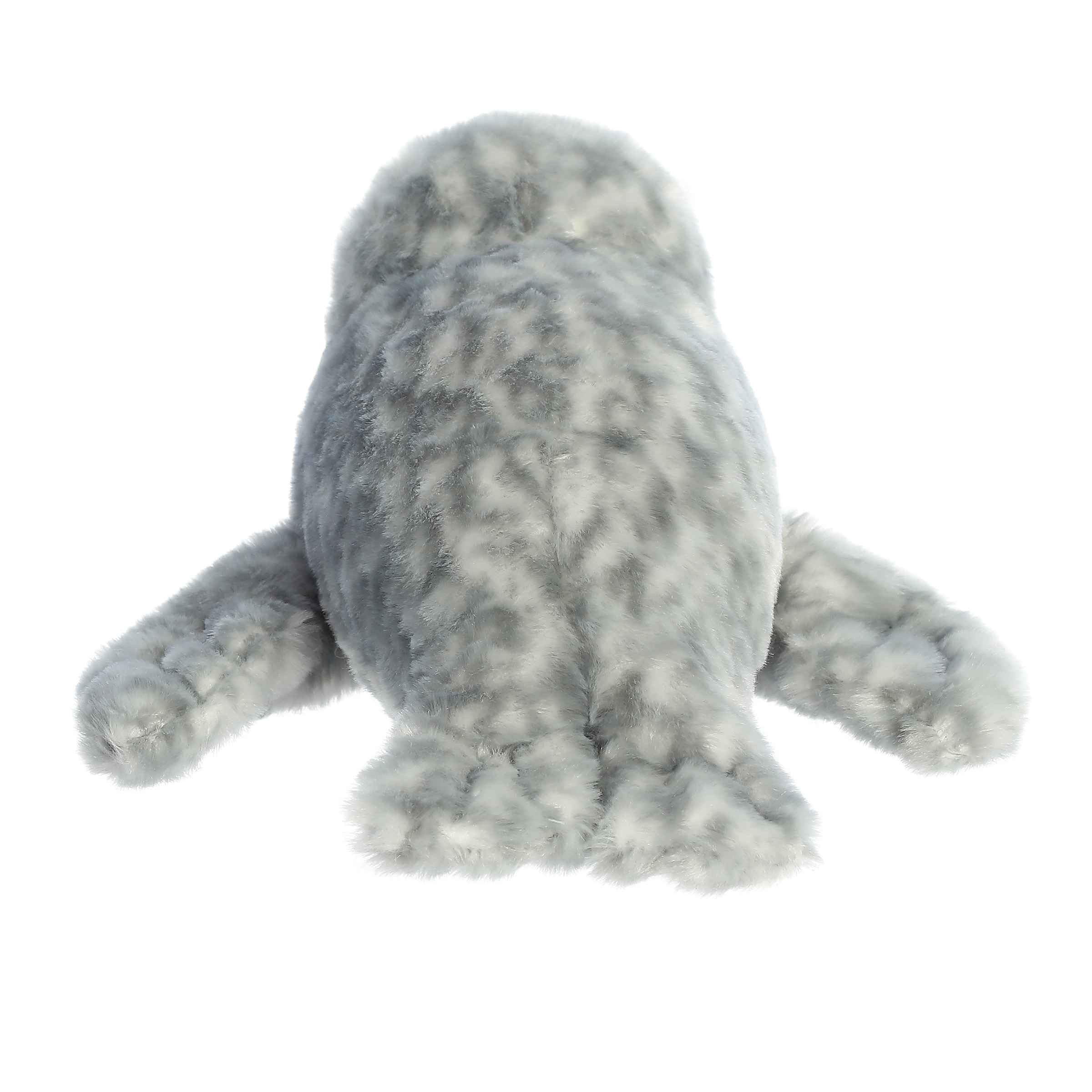 Aurora Mini Flopsie Harbor Seal gray 8-inch play-ready plush for safe all-ages fun.