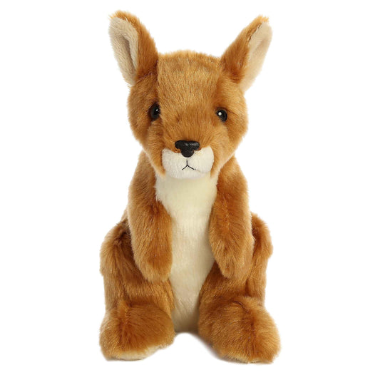 Aurora Mini Flopsie Kangaroo cuddling pose highlights cloud like materials
