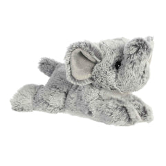Aurora Leroy Elephant plush in gray with floppy ears, ideal for cuddles and imaginative play.