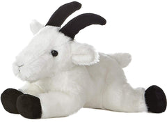 Aurora Mini Flopsie Rocky Mountain Goat plush—8-inch cuddle buddy for kids and families.
