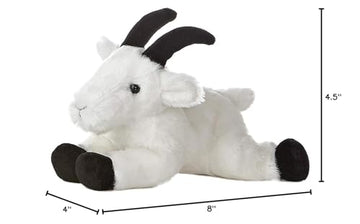 Aurora Mini Flopsie Rocky Mountain Goat—belly-rest design for easy play and posing.