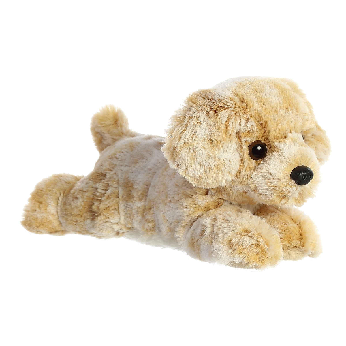 Aurora Rusty Retriever 8-inch plush with soft fur for cozy playtime.