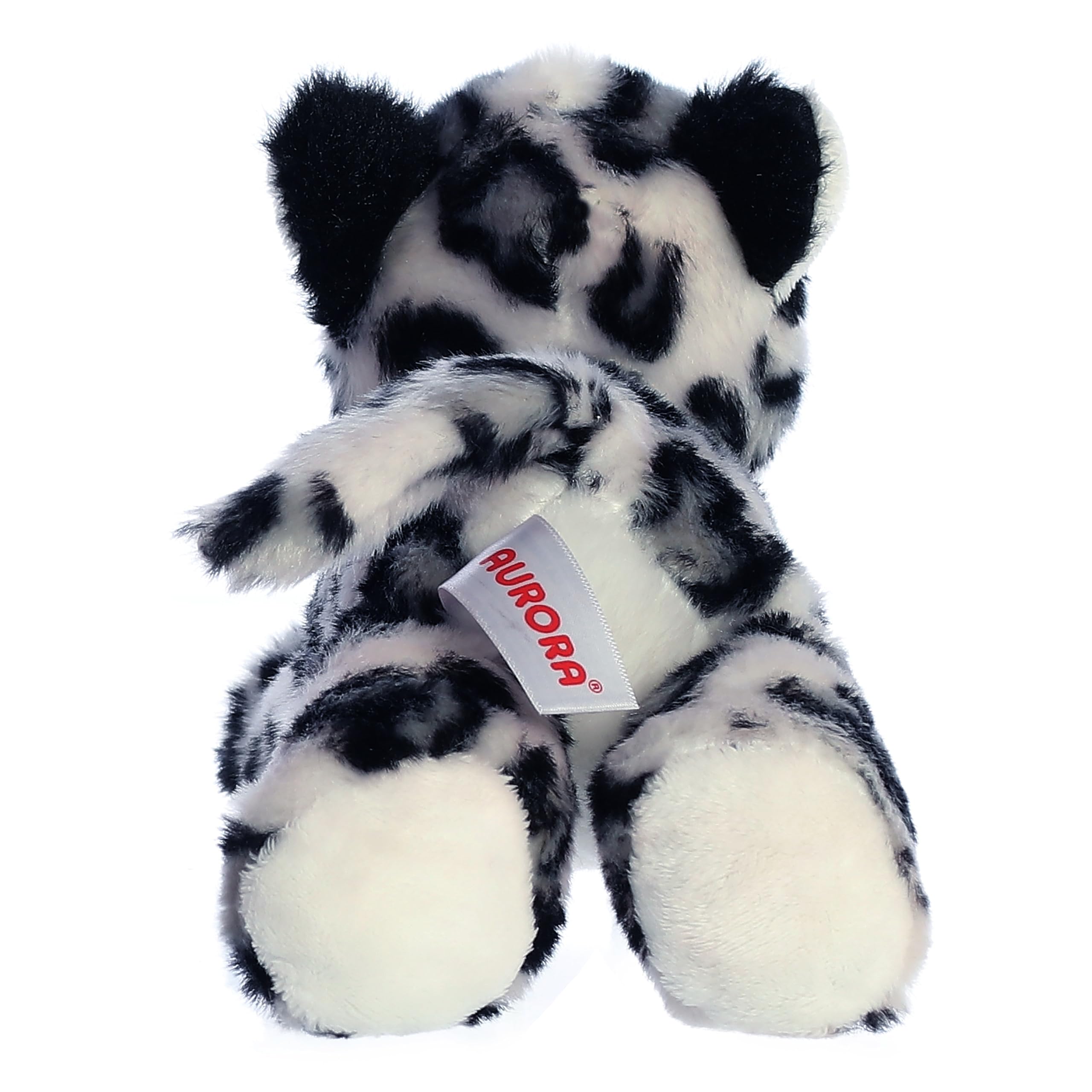 Aurora Mini Flopsie Snow Leopard blue eyes highlight friendly play.