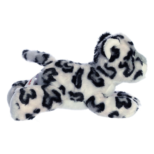 Aurora Mini Flopsie Snow Leopard gray fur detail for comforting snuggles.