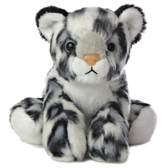 Aurora Mini Flopsie Snow Leopard soft plush fur invites gentle interaction.