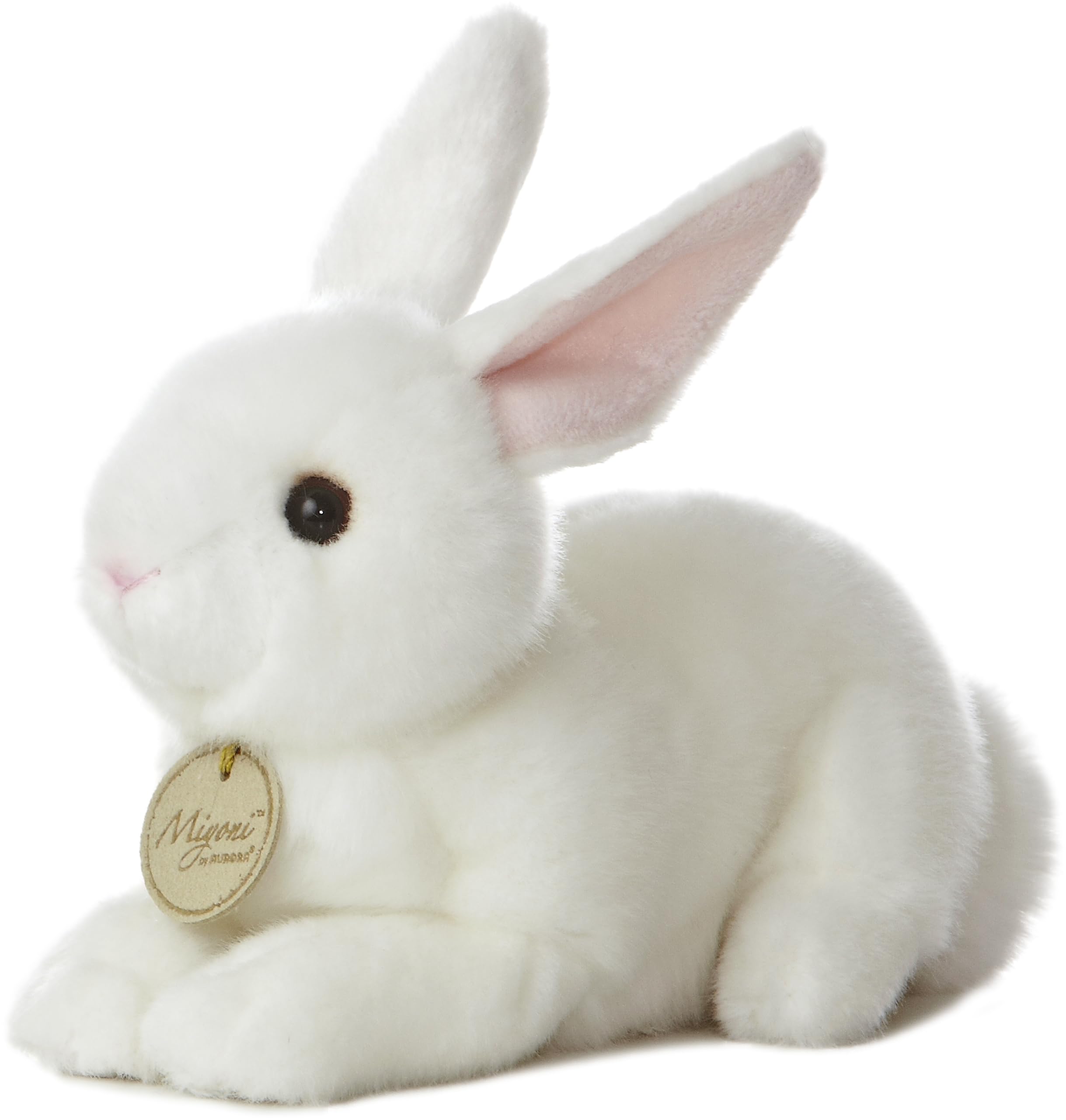 Aurora Miyoni American White Rabbit eyes detail for lifelike charm and comforting companionship.