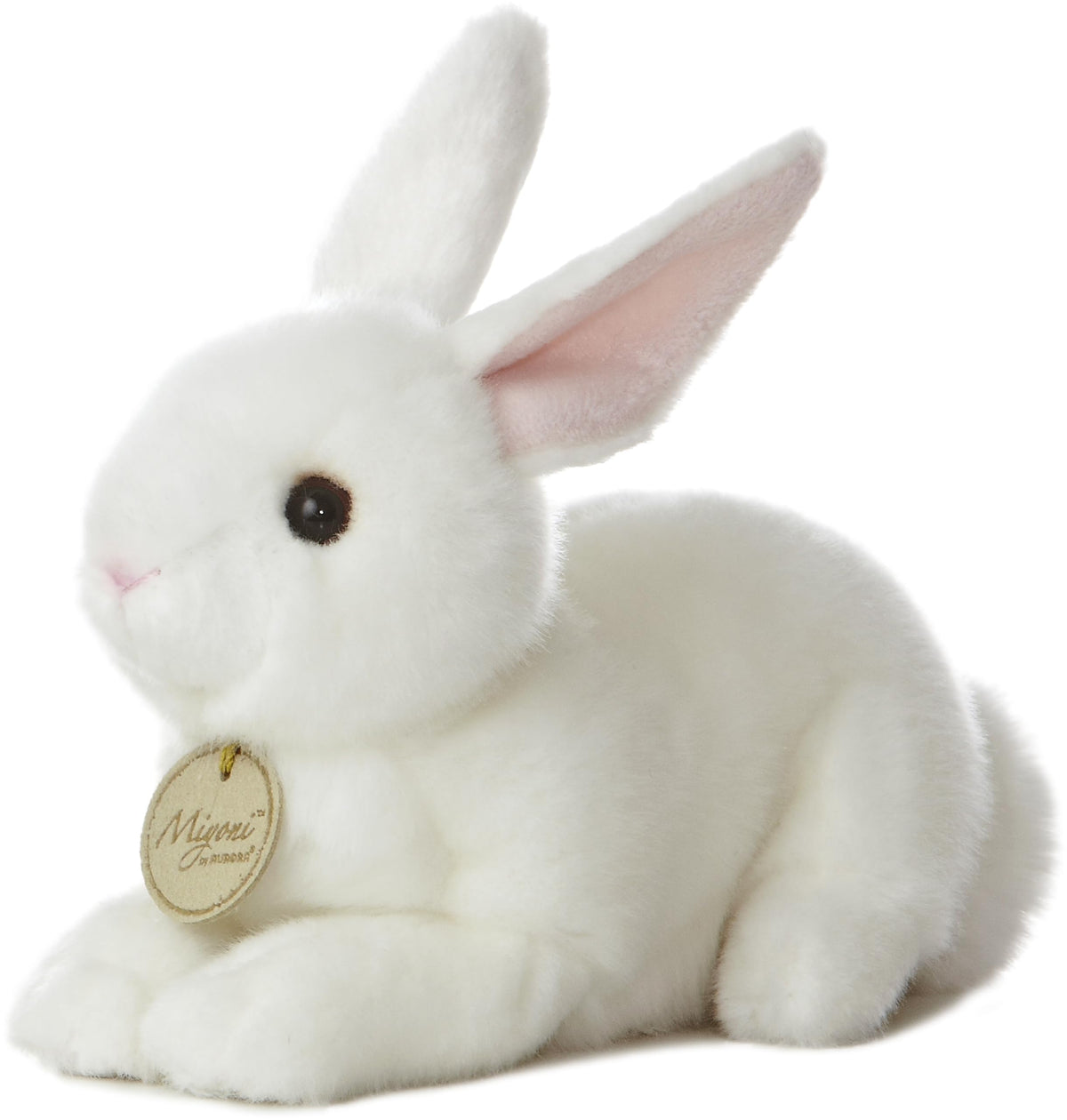 Aurora Miyoni American White Rabbit eyes detail for lifelike charm and comforting companionship.