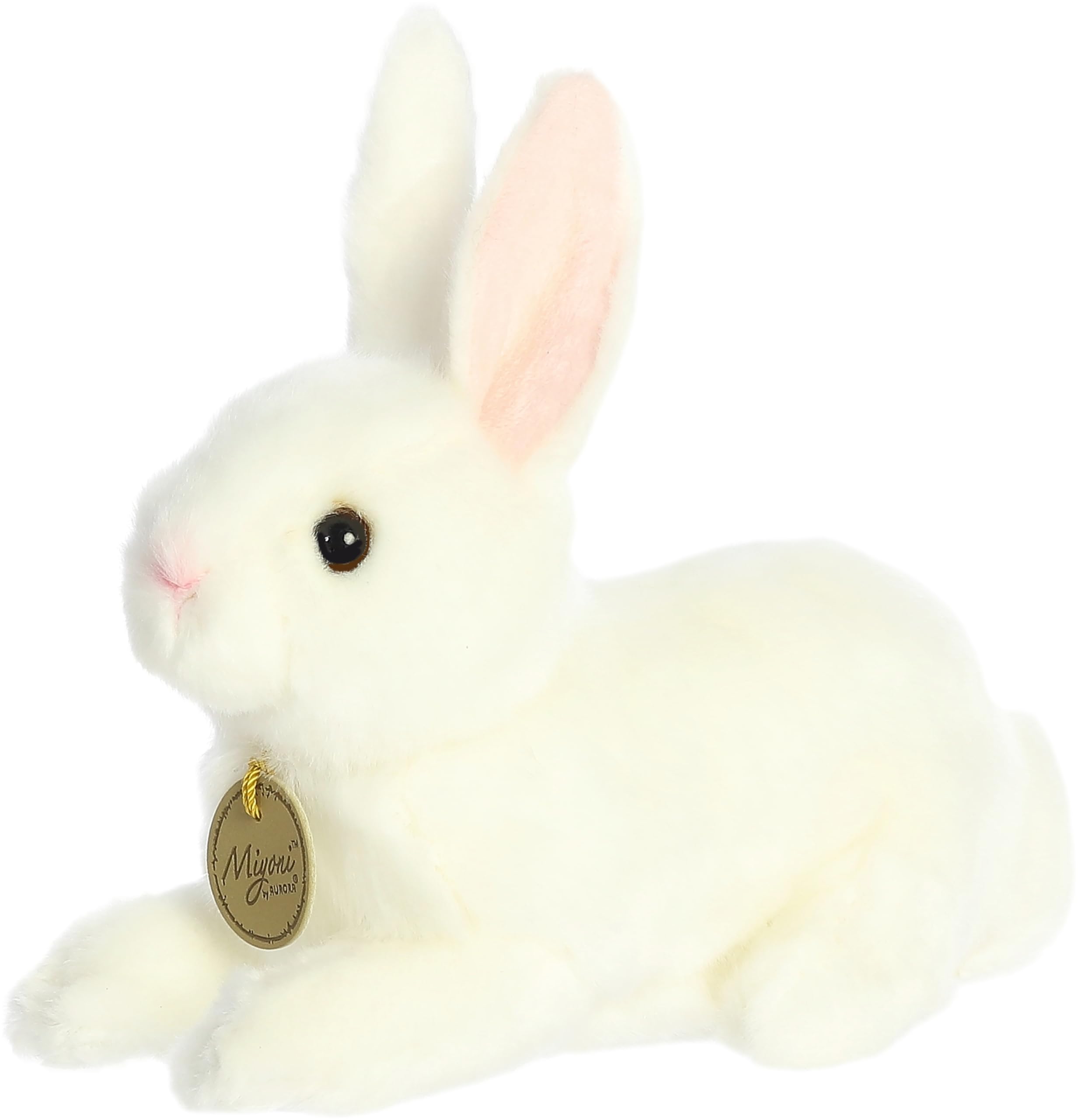Aurora Miyoni American White Rabbit fur closeup shows soft, inviting plush texture.
