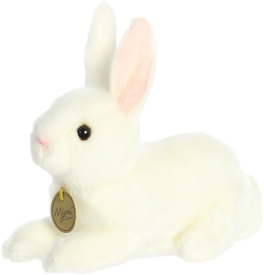 Aurora Miyoni American White Rabbit fur closeup shows soft, inviting plush texture.