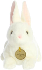 Aurora Miyoni American White Rabbit hang tag provides species info.